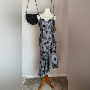Vintage 80s Loralie Sweetheart Spaghetti Strap Dress, Size 10